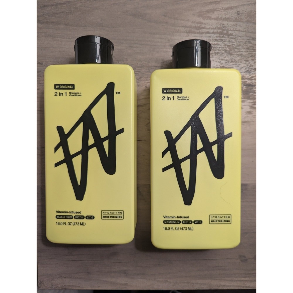 (2) W By Jake Paul Hydrating 2-in-1 Shampoo/ Conditioner For All Hair Types 16oz